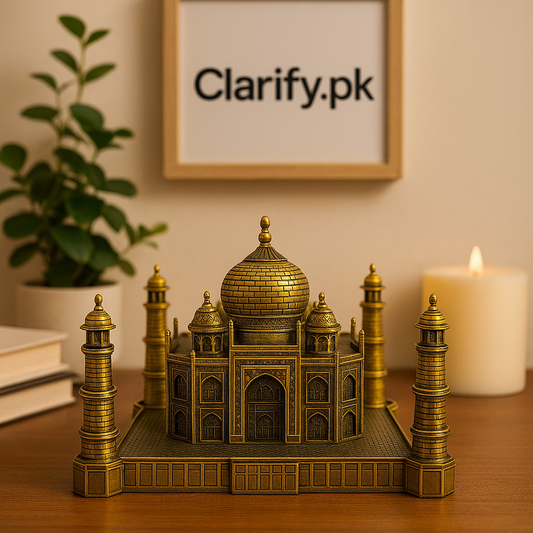 Metal Taj Mahal Model – Premium Home & Office Decorative Showpiece (Small)