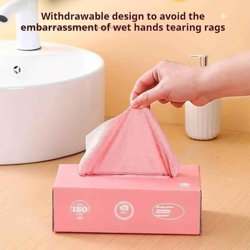 Reusable Pack of 20Pcs/ pack of 10Pcs box Microfiber Towel Absorbent Kitchen Cleaning Dishcloths.