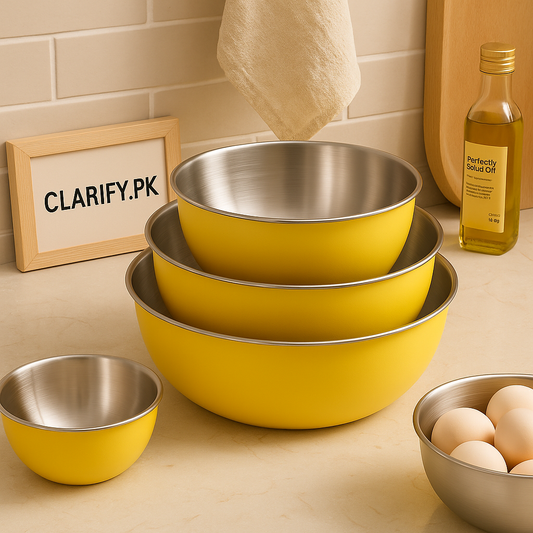Stainless Steel Bowl – Multi-Purpose Mixing & Serving Bowl (Set of 3)