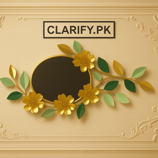 Metal Mirror Motive – 21 Inch Decorative Wall Mirror