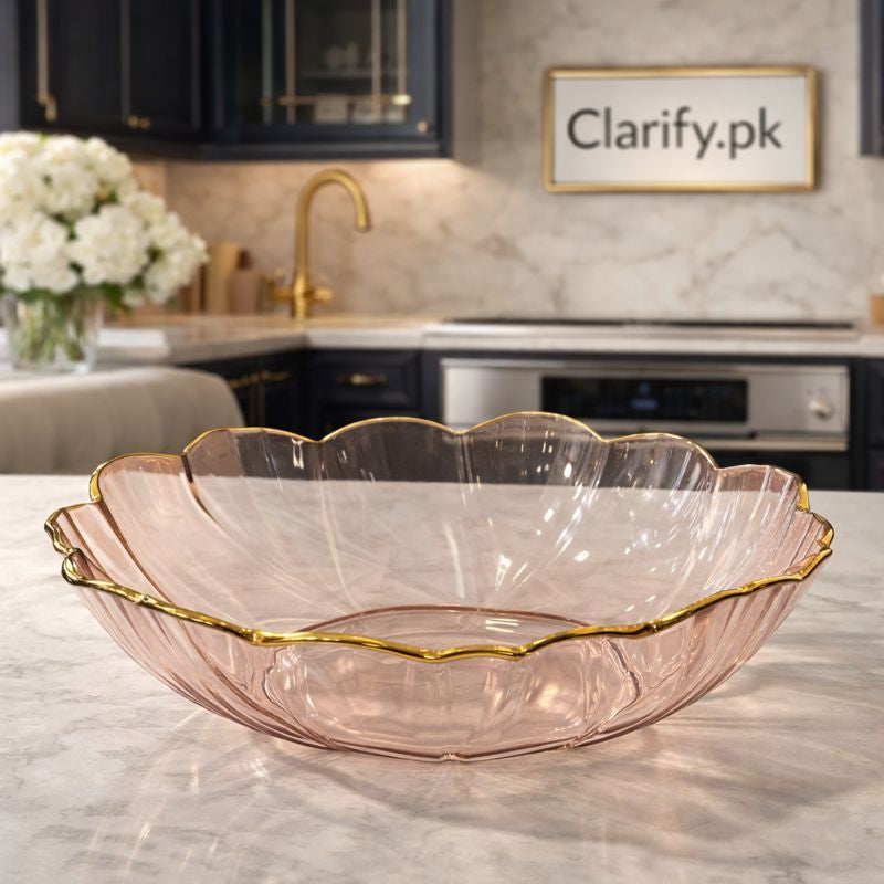 European Style Glass Fruit Bowl – Elegant Tableware