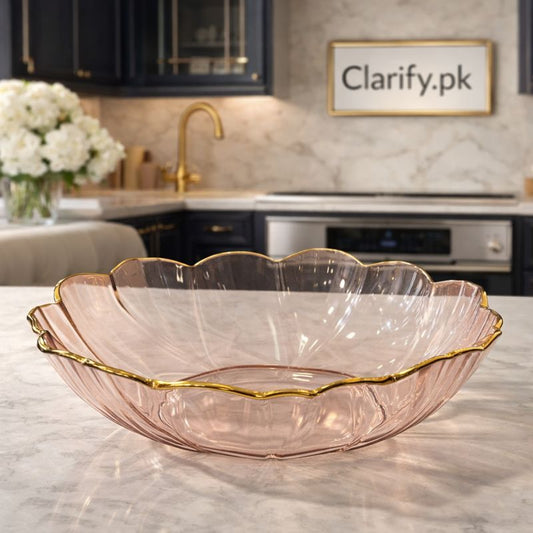 European Style Glass Fruit Bowl – Elegant Tableware
