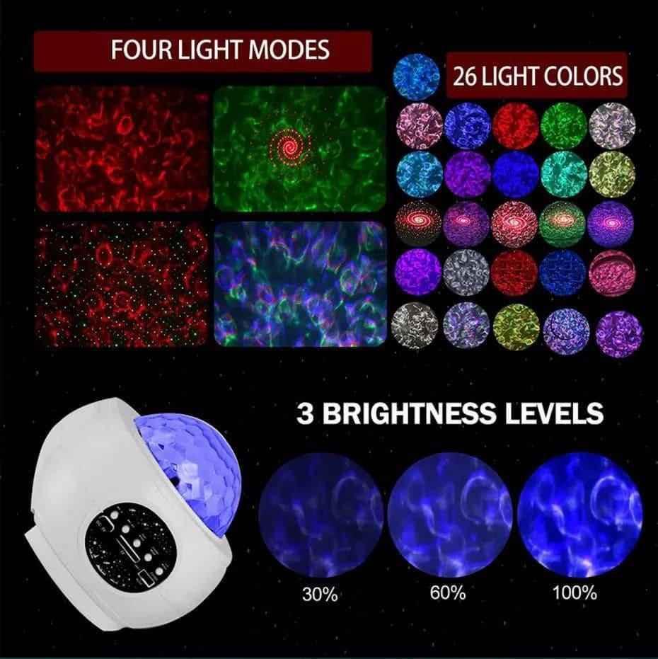 Galaxy Projector Star Light Speaker With Remote Control.