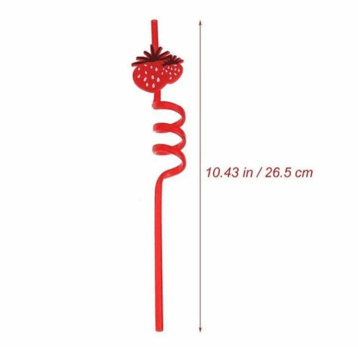 Fruity Straws Pack - 4 Colorful Straws for Fun Drinks - Clarify.pk