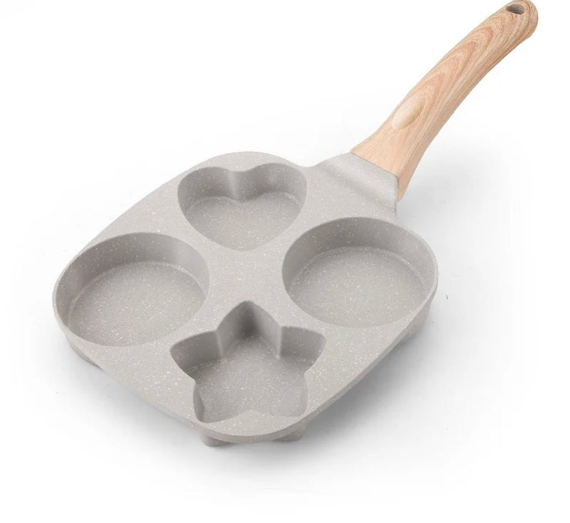 4 Hole Shape Non-Stick Frying Pan