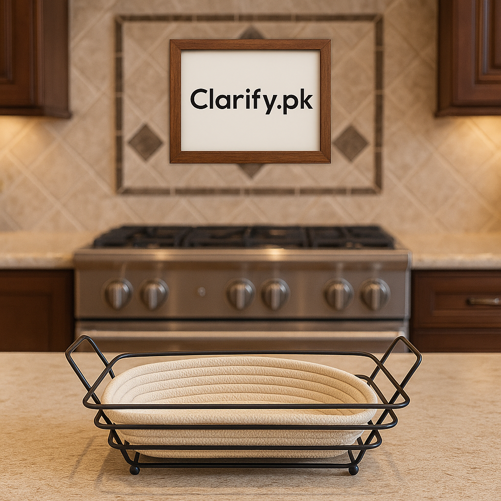 Modern Rectangular Rope Roti Basket with Black Metal Holder