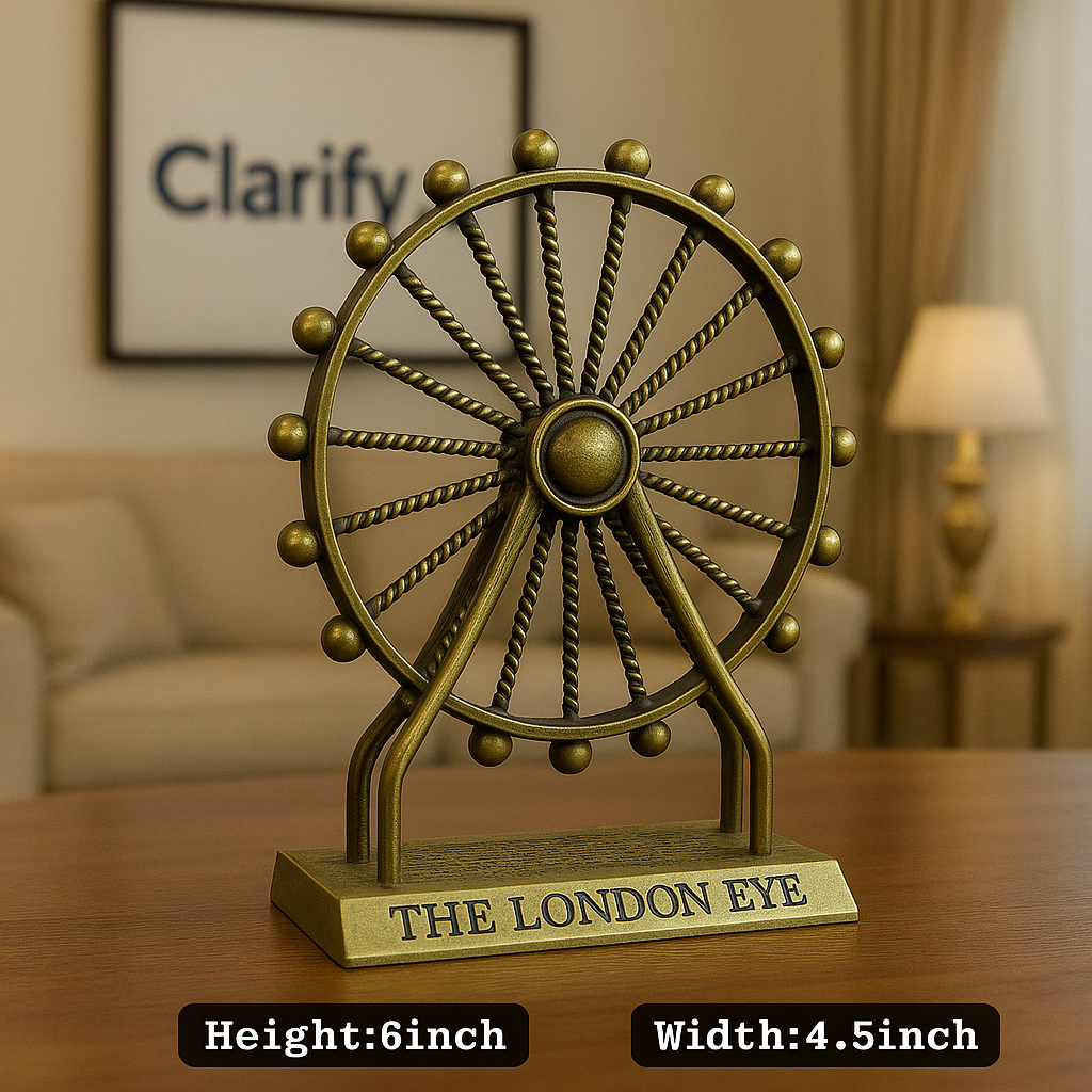 Metal London Eye Showpiece – Premium Home & Office Decorative Ornament