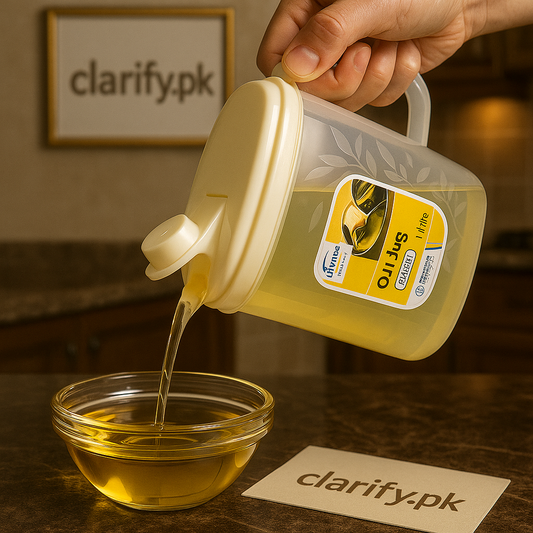 Kitchen Plastic Oil Jug 1-Litre – Leak-Proof