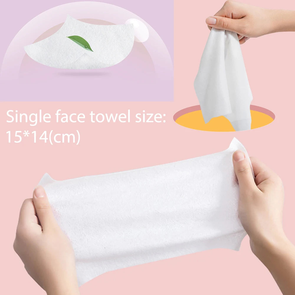 64 pcs New Soft Baby Wet Wipes by Clarify.pk showing soft, stretchy white cleaning wipes held in hands