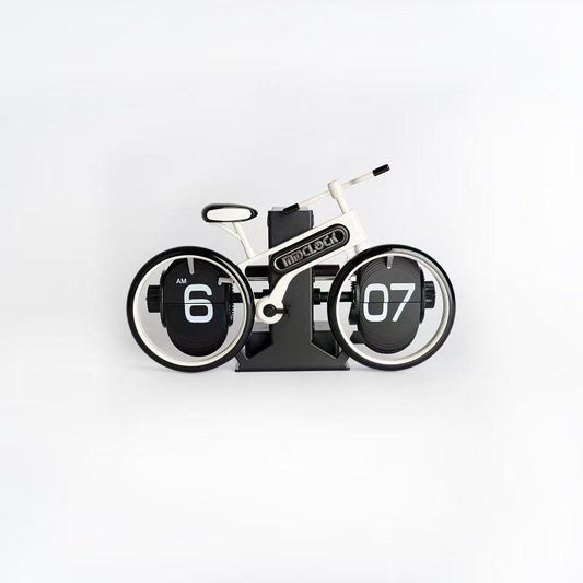 Retro Bicycle Flip Clock – Fashion Desktop Clock for Home & Office Décor (Random Color)