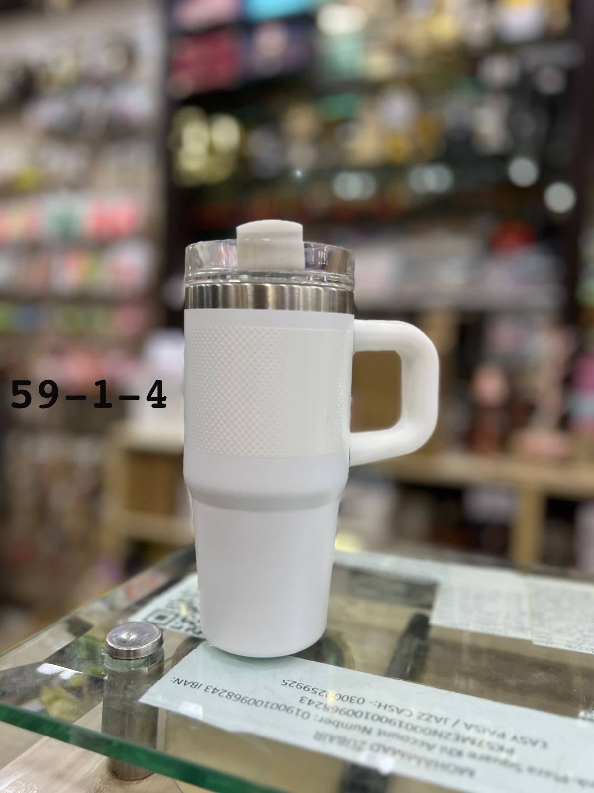 Premium Classic White Texture 14oz Mini Tumbler – 420ml