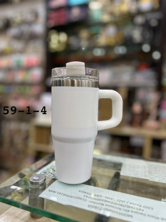 Premium Classic White Texture 14oz Mini Tumbler – 420ml