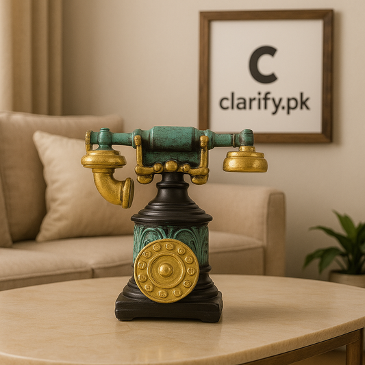 Historic Telephone Design Decoration – Vintage Home Showpiece