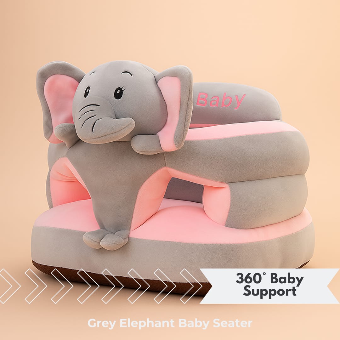Grey Elephant Baby Seater – 360° Baby Support