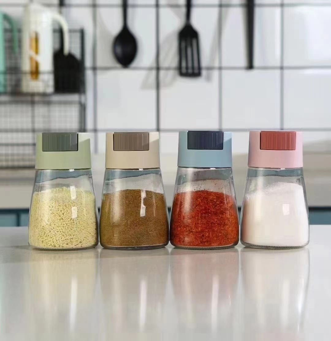 High Quality Glass Salt Shaker – Adjustable Seasoning Jar (Random Design)
