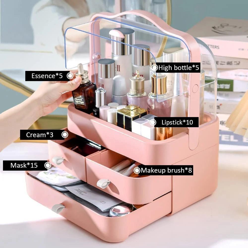 Cosmetic Organizer with Drawers: 3-Drawer Makeup Storage Solution