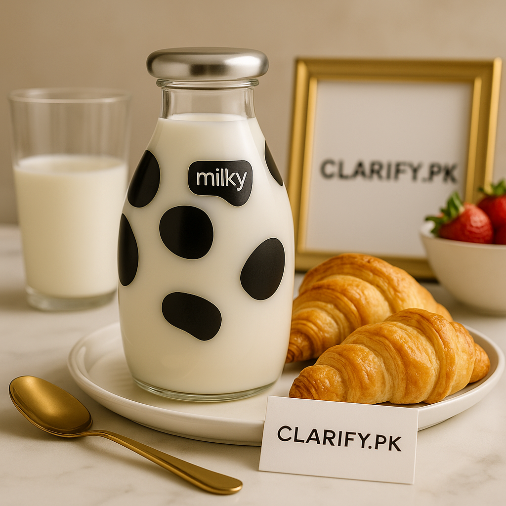 Luxury Cow Print Glass Milk Bottle – 500ml Stylish Drinkware