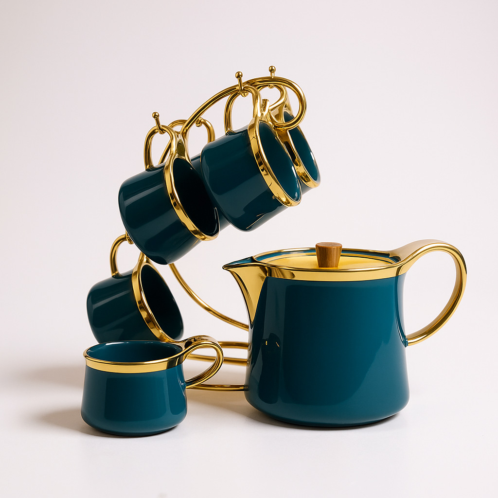 Exclusive 7-Piece Tea Set with Stand – Elegant Serving Set