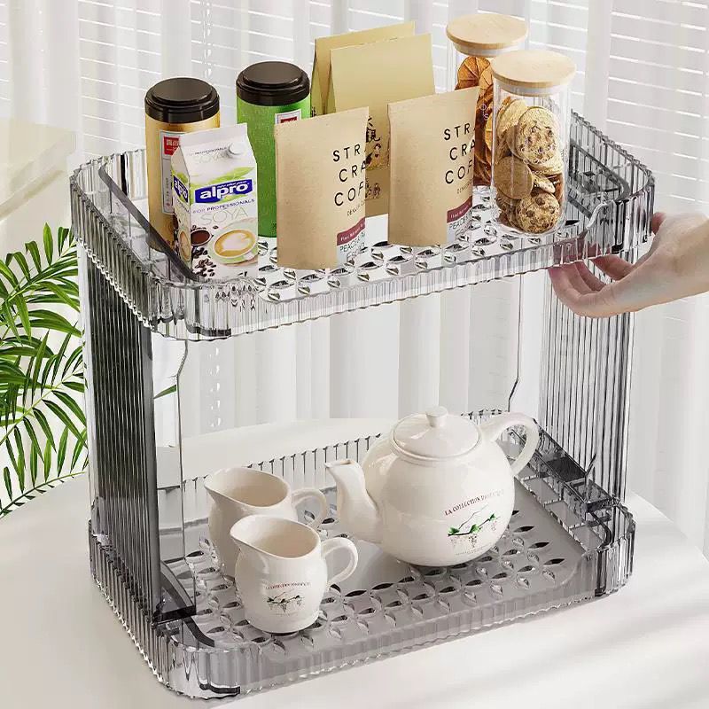 Double Layer Acrylic Storage Rack – Multi-Purpose Organizer