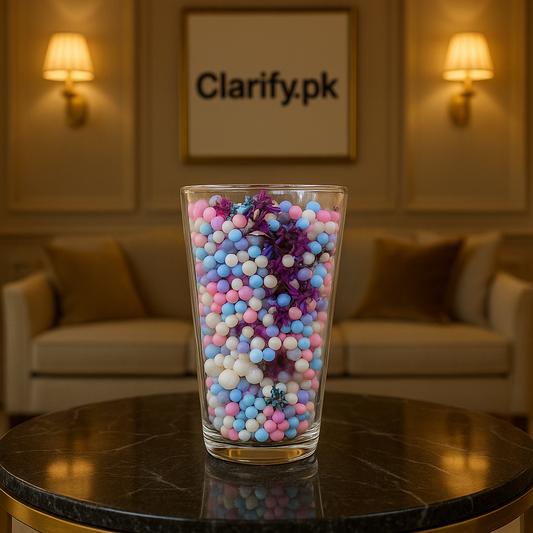 Pastel Bloom Double Wall Glass Cup – Decorative Floral Cup