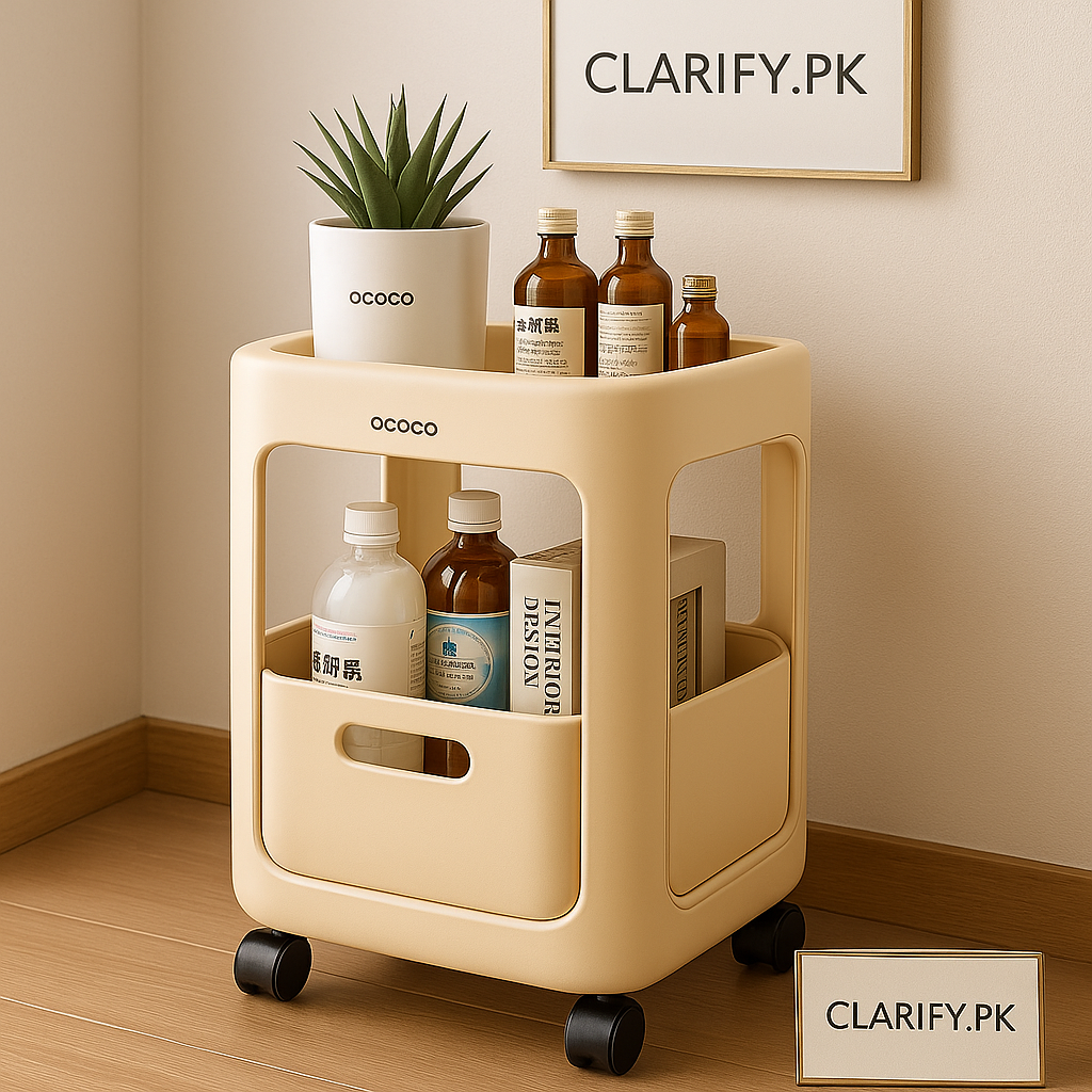 2-Layer Premium Trolley – Multi-Purpose Storage & Serving Cart