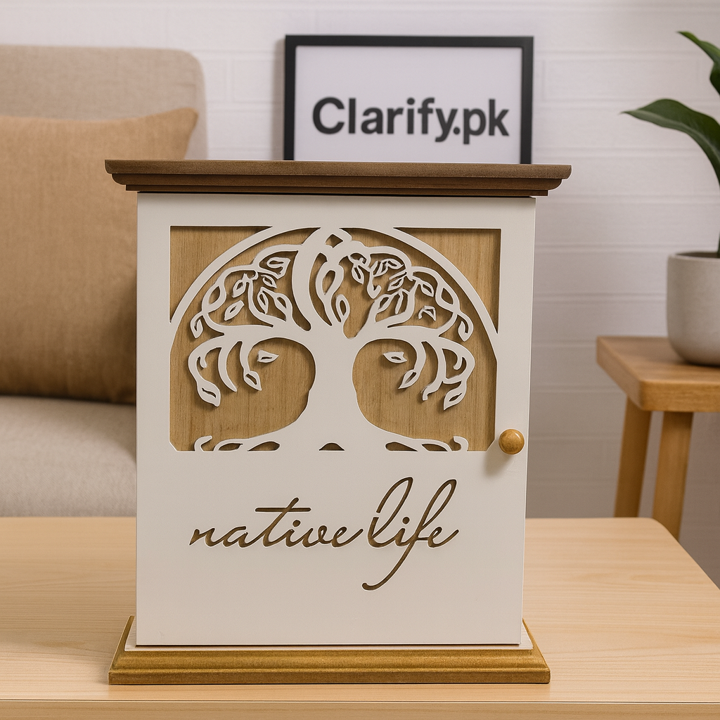 Wooden Key Box – Tree Design Wall Mounted Organizer