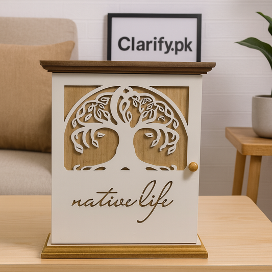 Wooden Key Box – Tree Design Wall Mounted Organizer