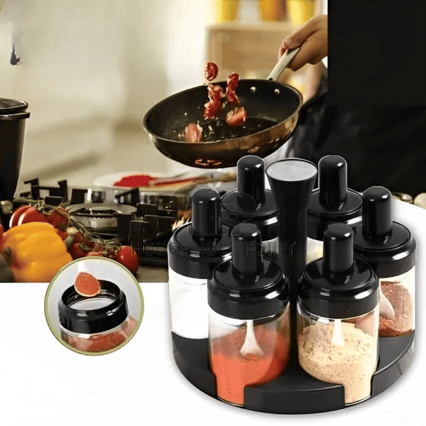 6 Pcs Rotating Spice Rack.