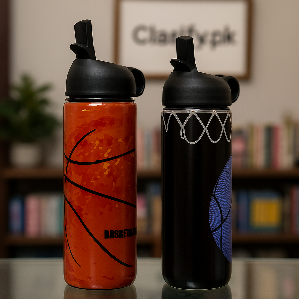 Premium Sports Straw Bottle – Strong Grip (Random color)