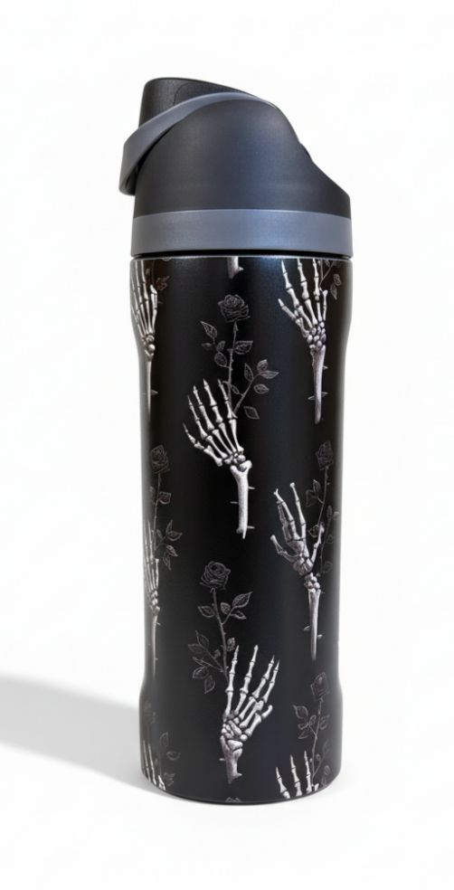 Premium Skeleton Hand 32oz Owala Bottle – Unique Water Bottle (950ml)