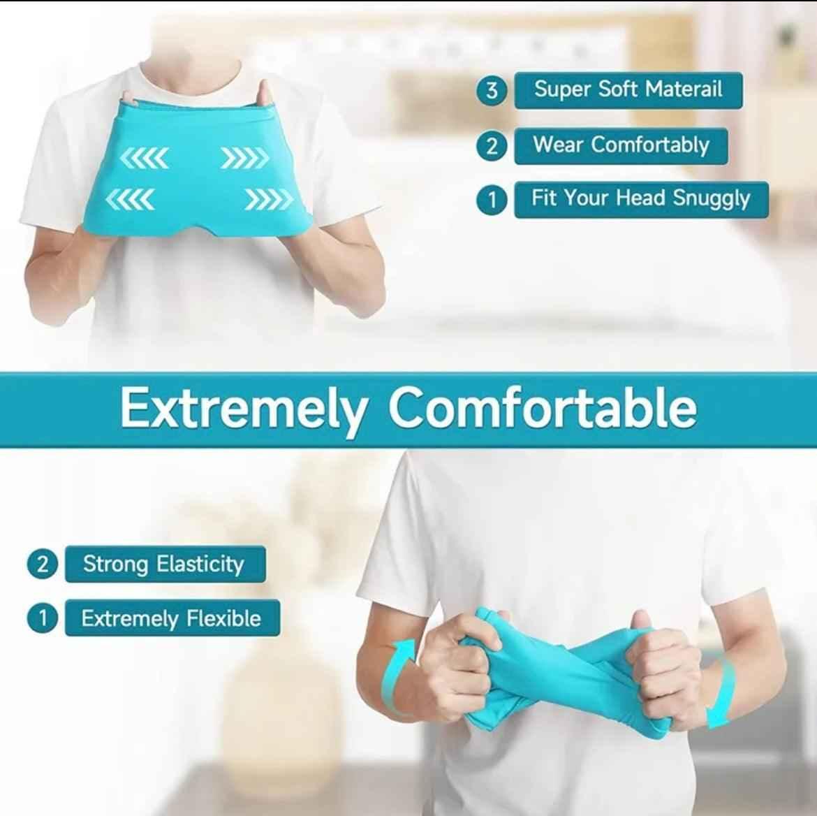 Migraine Relief Hat headache hat Gel Hot Cold Therapy Ice Cap For Relieve Pain Ice Hat Eye Mask.