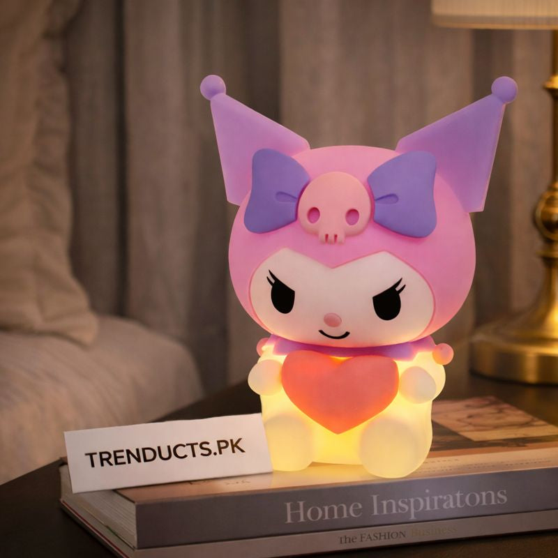 Kuromi Silicone Touch Night Light - Cute Kawaii Bedside Lamp & Sleep Aid - Trenducts.pk