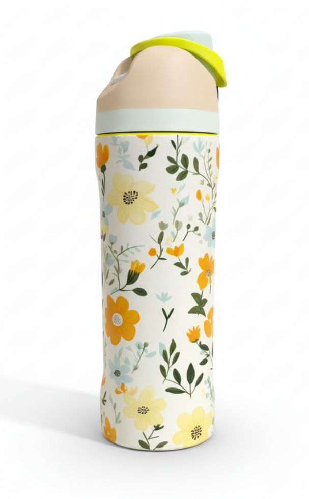 Premium Pastel Floral Owala-Style Bottle – 32oz (950ml)