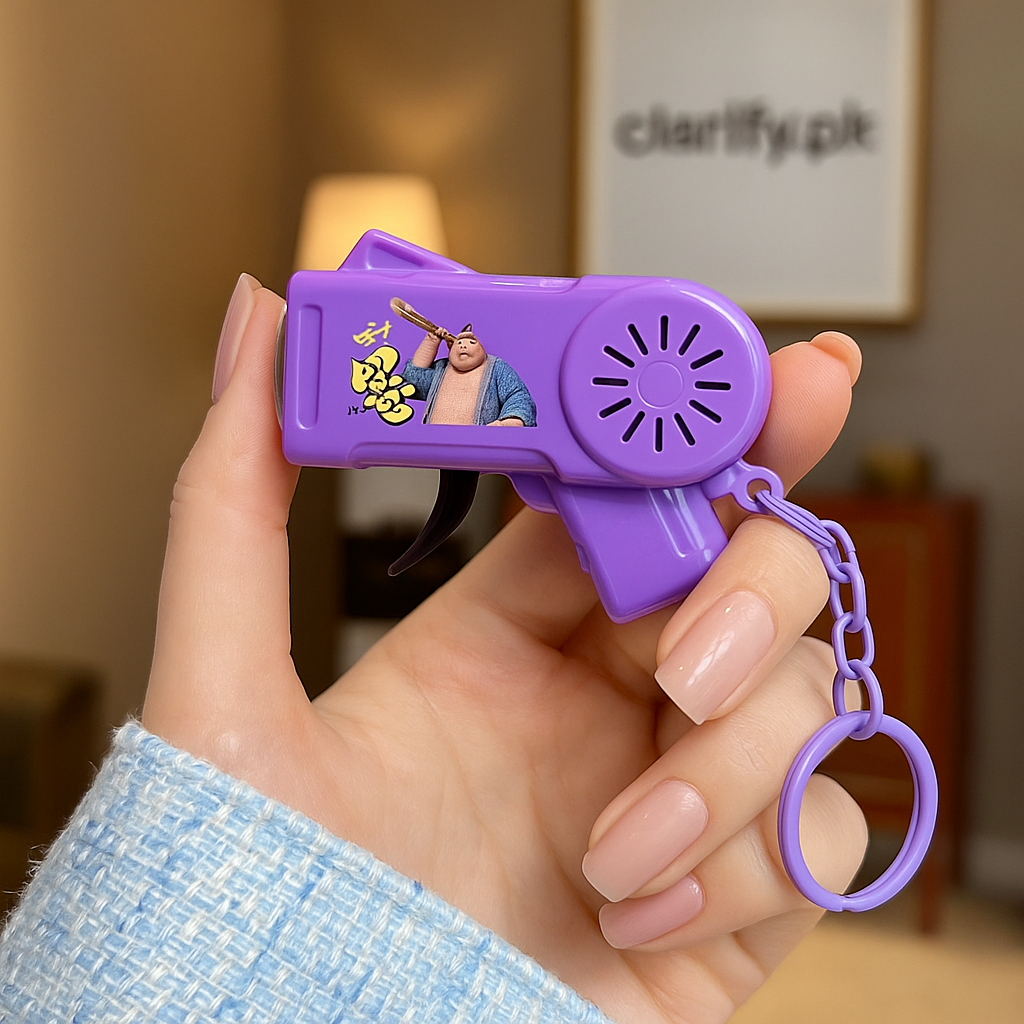 Mini Gun Style Keychain – Cool Metal Key Holder (Random Color)