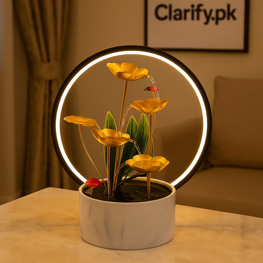 LED Leaf Fountain – Luxury Indoor Waterfall Home Decoration