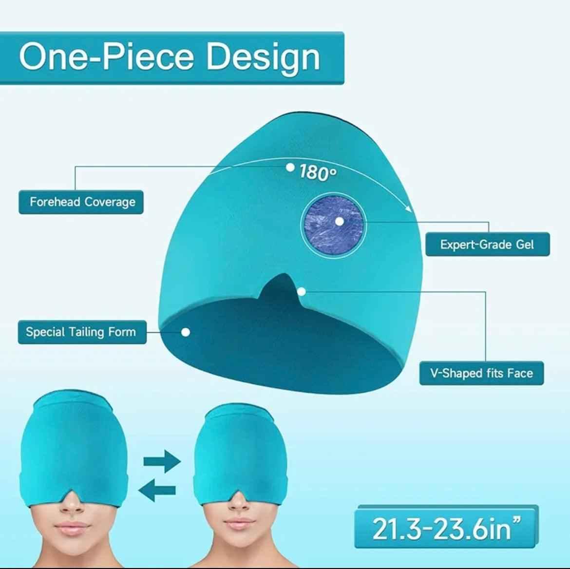 Migraine Relief Hat headache hat Gel Hot Cold Therapy Ice Cap For Relieve Pain Ice Hat Eye Mask.