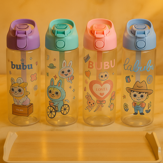 Labubu Plastic Water Bottle – 750ml (Random Color)