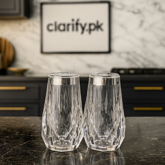 Acrylic Salt and Pepper Shaker Set – Transparent Kitchen Seasoning Containers