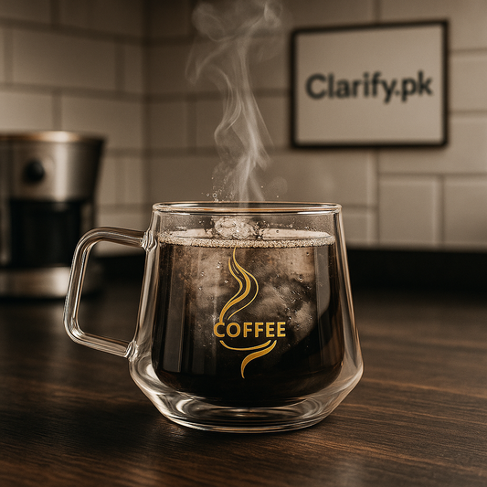 Transparent Glass Mug – 200ml Heat-Resistant Cup