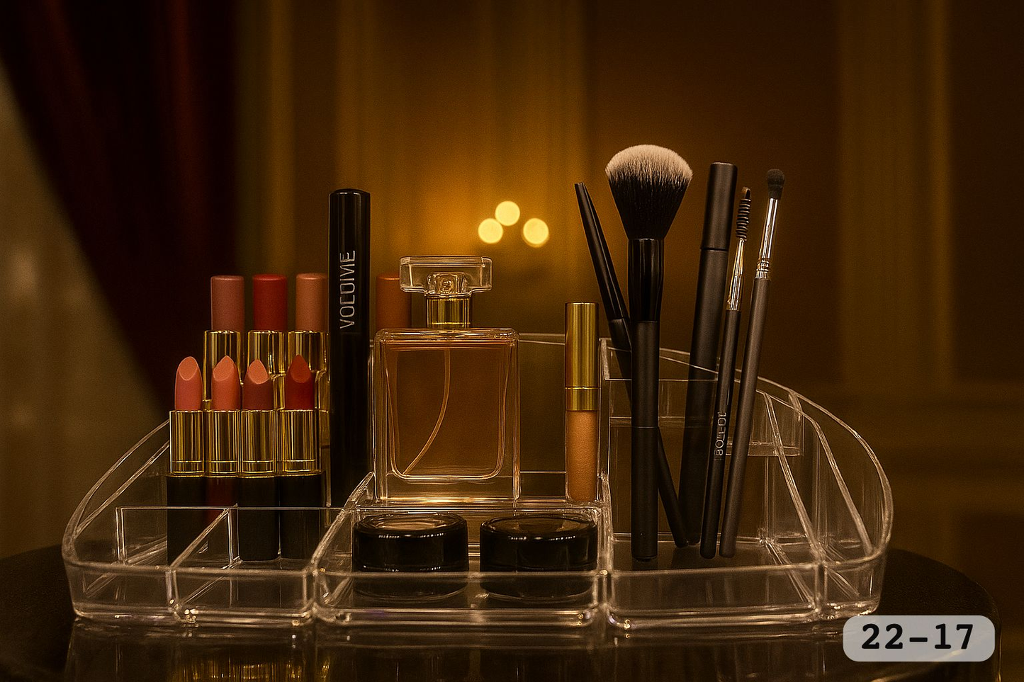 Acrylic Makeup Organizer – Multi-Compartment Cosmetic Holder