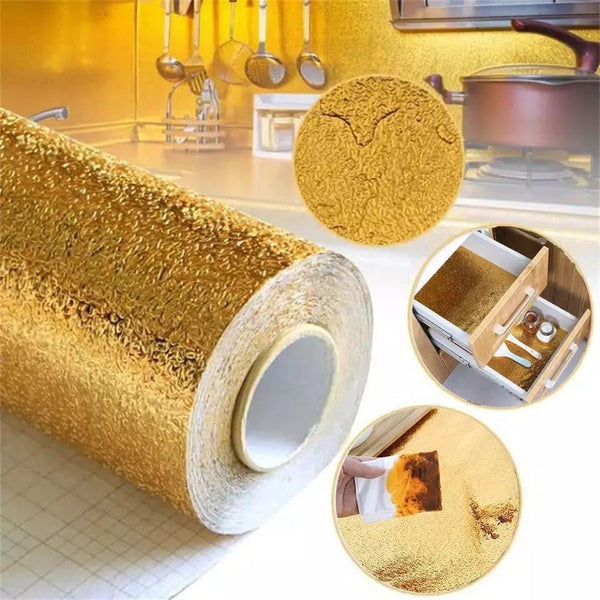 Kitchen Aluminum Foil Sticker Fireproof Waterproof Sticker Roll