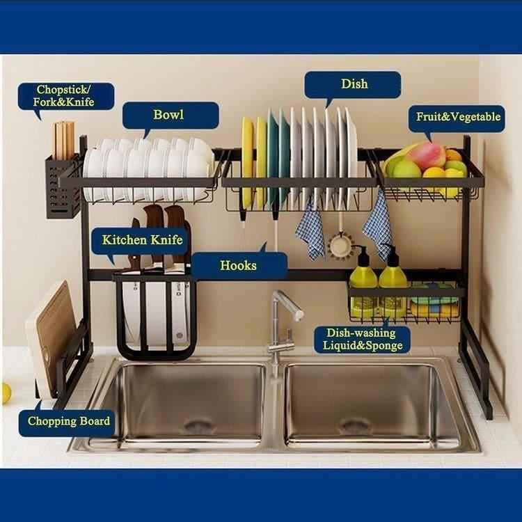 Stainless Steel 85cm Kitchen Multipurpose Rack.