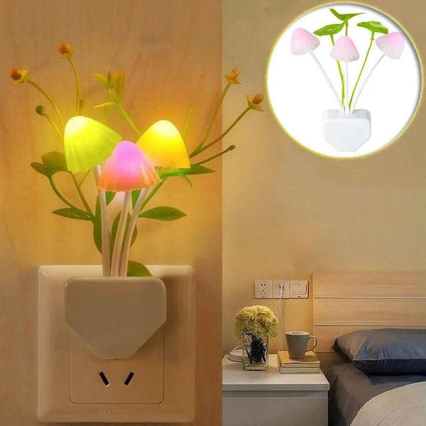 LED Auto sensor Mashroom Shape Night Lamp Electric Lamp