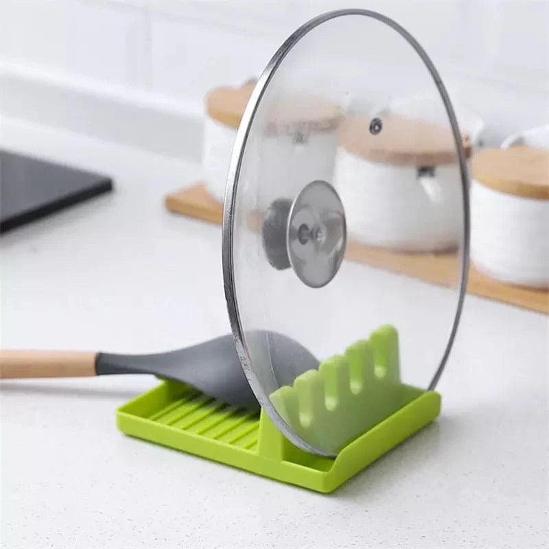 4-Step Spoon and Lid Holder Kitchen Organizer Stand for Efficient Storage - Clarify.pk