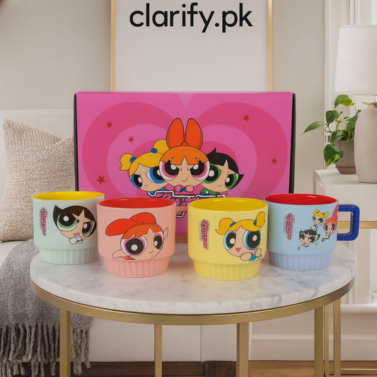 4pcs Powerpuff Girls Cups – Cartoon Printed Drinking Set