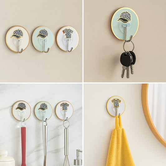 Pack of 3 Wall Hooks – Strong Adhesive Multipurpose Hangers