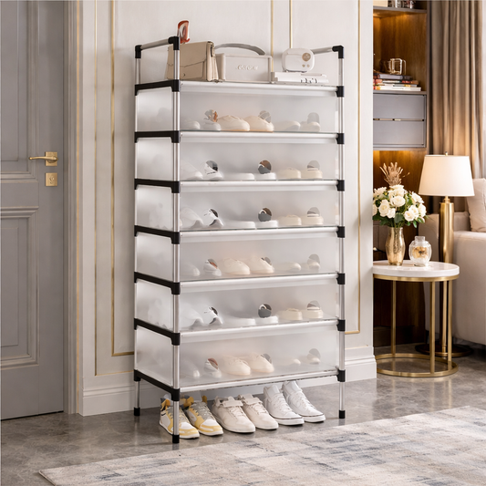 Multilayer Dustproof Shoes Rack – Spacious & Durable Organizer KT