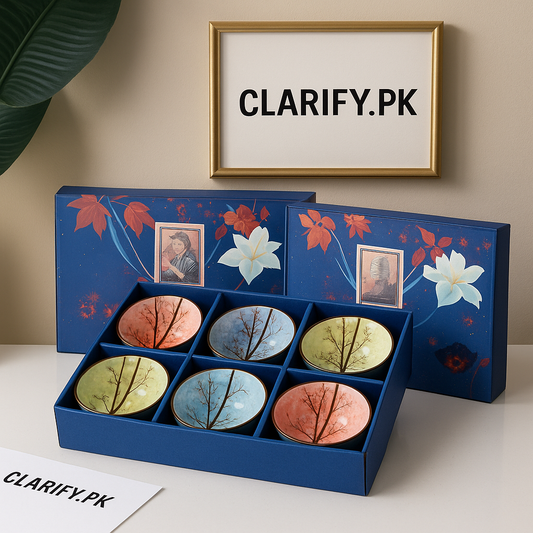 Luxury Ceramic Bowl Gift Set – 6 Pcs Elegant Dinnerware