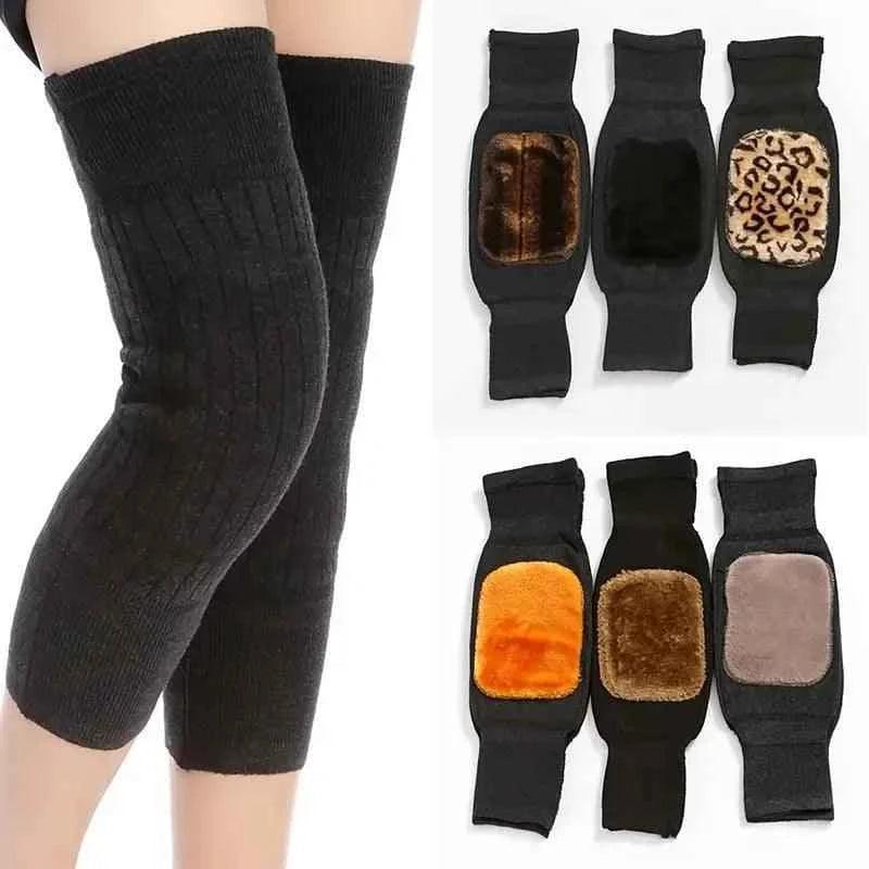 Soft Warm Wool Knee Pads, Cashmere Wool Knee Brace Pads, Elastic Knees Sleeves Support Sleeves. With out belt.