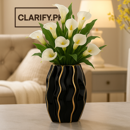Elegant Ceramic Porcelain Vase – 8x4 Inch Decorative Piece